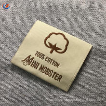 2017 Product Label End Folded Custom Printed Cotton Label For Clothing